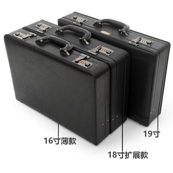 

briefcases men's business computer case, toolbox, 18 inch briefcase password banknote small suitcase document organizer designer bag me