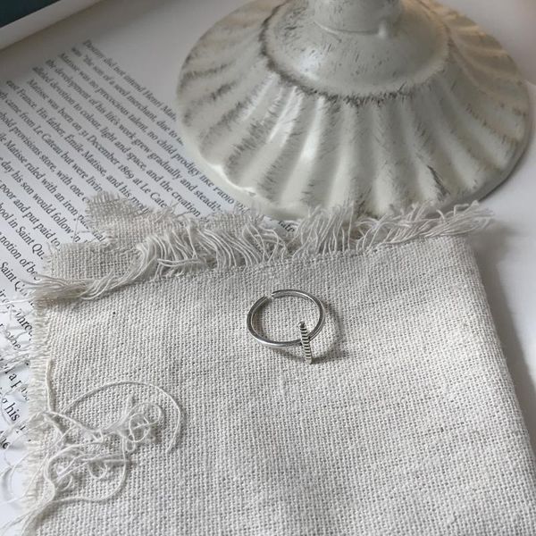 

cluster rings korean-style 925 sterling silver vintage thai joint ring, Golden;silver