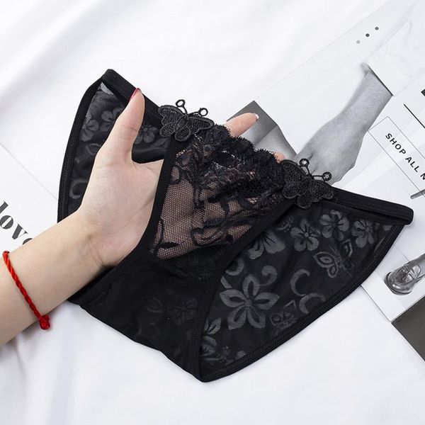 

women's panties women lace floral low waist briefs solid female underwear pants hollow out lingeries g string thong, Black;pink