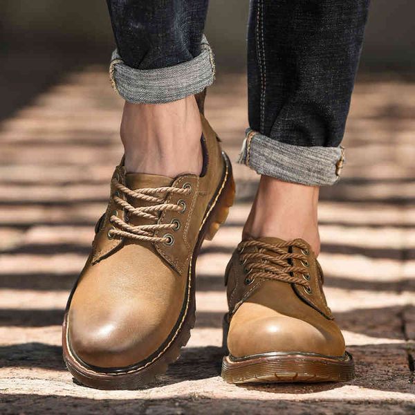

dress shoes golden sapling fashion men's classic platform flats comfortable leisure footwear retro genuine leather casual men wu8u, Black