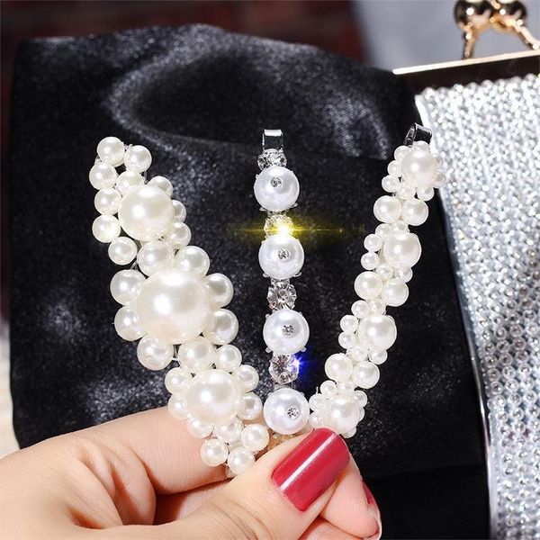 

hair clips & barrettes sweet temperament pearl hairpin fashion accessories clip simple personality jewelry, Golden;silver