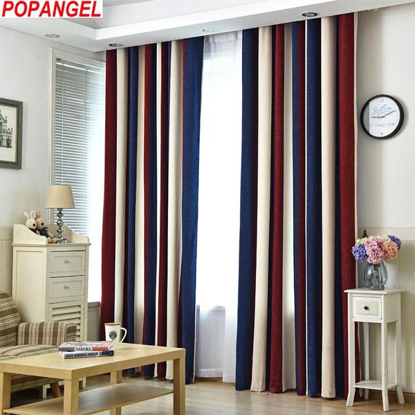 

curtain & drapes popangel 2021 stripe chenille well drop finished window for living room modern design can be customized curtains