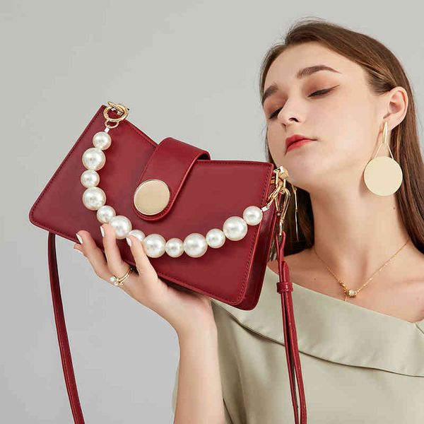 

official website diofifi red bride 2021 new armpit cross carry wedding bag