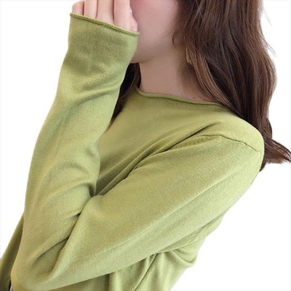 

autumn winter cuffs womens sweaters o neck cotton pullovers knit women long sleeve loose stretch lady solid color ruched wool, White;black