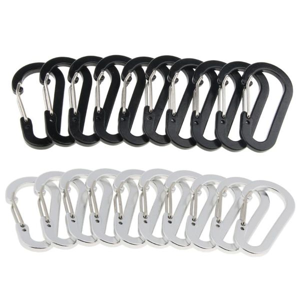 

cords, slings and webbing 10pcs aluminium carabiners clip snap keychain spring key chain hook buckle for camping hiking dog leash harness