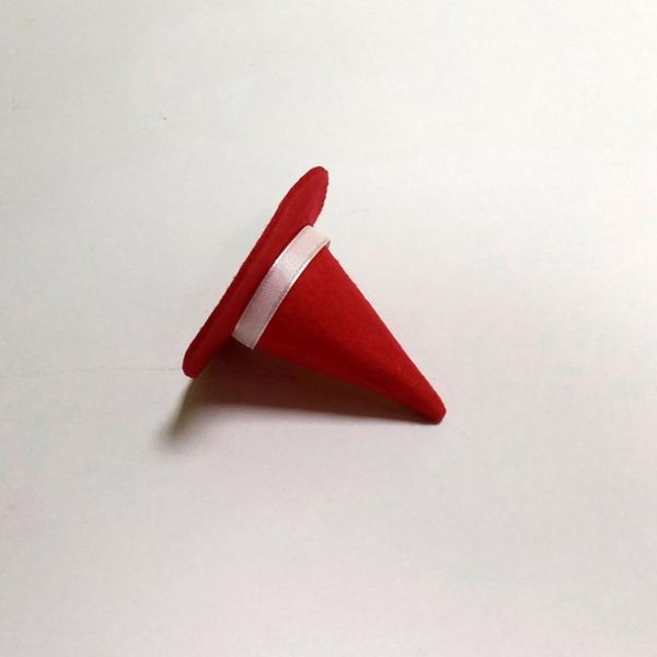 

party hats 4pcs mini felt witch bottle decor for diy hair accessories crafts (red)