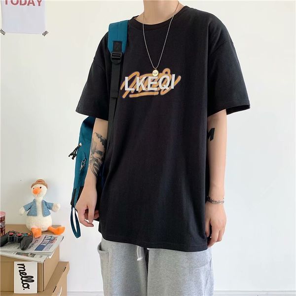 

summer men's street t-shirts fashion brand hip hop short sve t-shirt, White;black