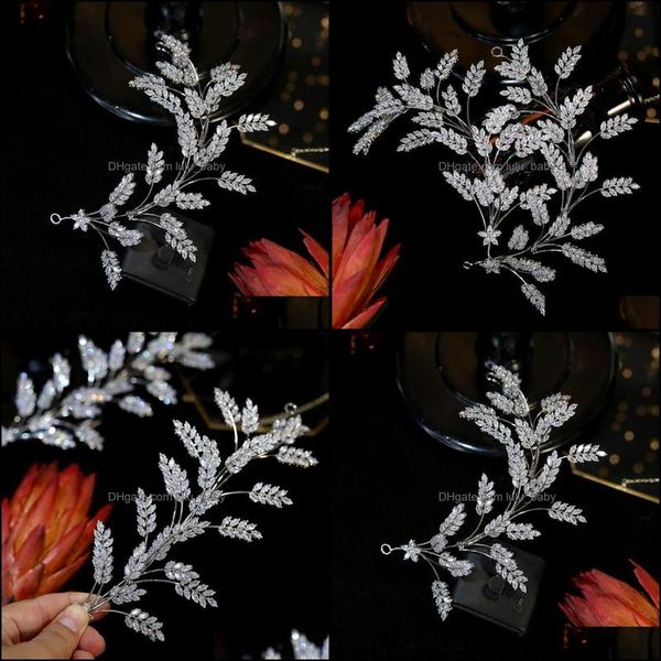 

hair clips & barrettes jewelry asnora shiny tiaras and crowns female headband bridal aessories for party wedding a01030 drop delivery 2021 m, Golden;silver