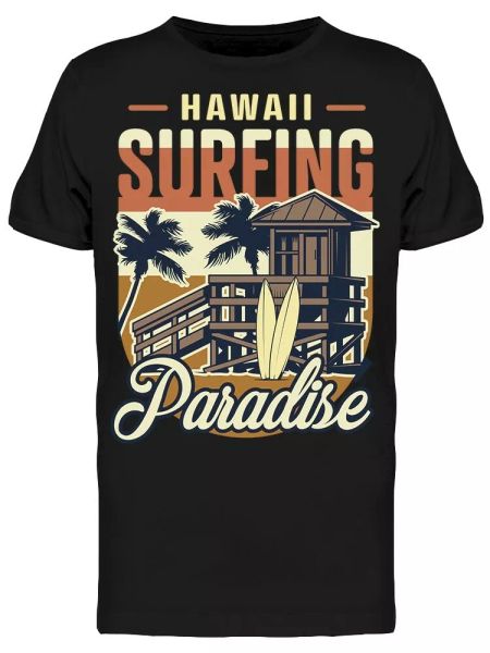 

Colorful Summer Paradise Surfing Tee Men's -Image by Shutterstock, White;black