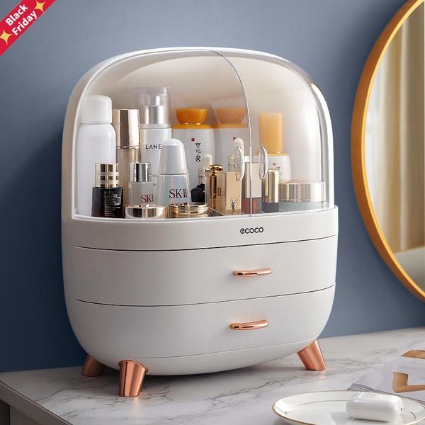 

large capacity cosmetic storage box makeup drawer organizer jewelry nail polish container deskboxes & bins