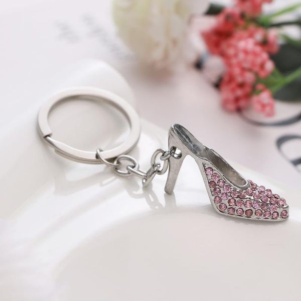 

keychains 2021 noenname_null fashion gorgeous red high heel bag key ring birthday party gift, Silver