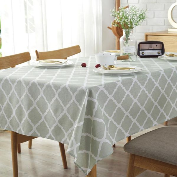 

table cloth yellow diamond geometric cotton tablecloth simple lattice