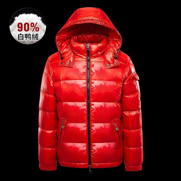 

men's down & parkas down et black bright face male and female couple large coat hooded thickened parker tooling red