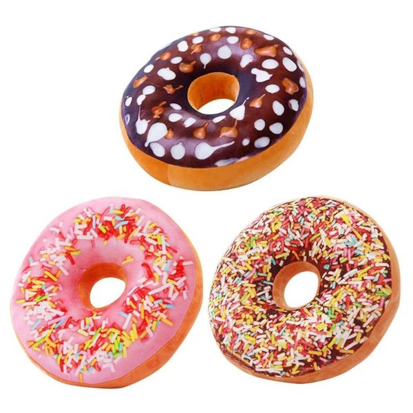 

pillow cute donut chocolate plush macaron food doughnut home decorative cushions seat pad toys