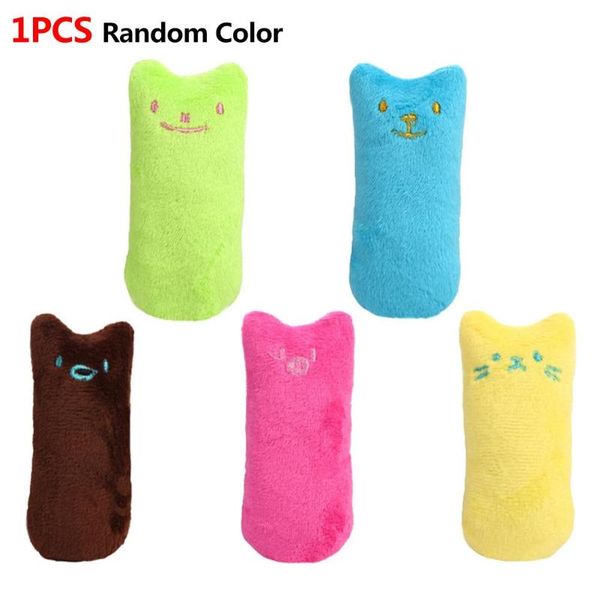 

cat toys 1/5pcs toy kitten interactive funny plush pet chewing vocal thumb bite mint