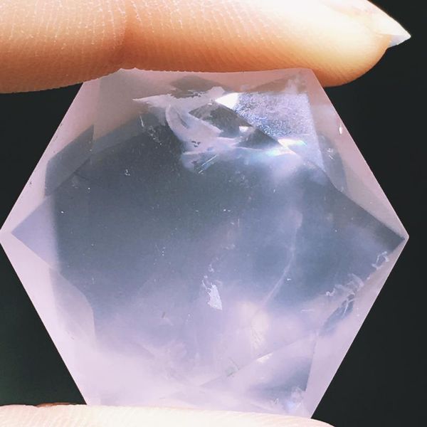 

rose quartz hexagon decorative objects & figurines