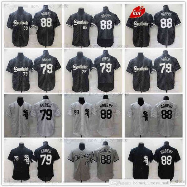 

2022-22 Black City Connect Baseball Jersey Stitched Grey Gray 88 Luis Robert White 79 Jose Abreu Jerseys, Same as picture