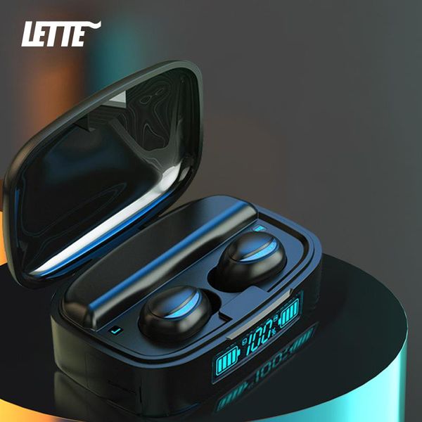 

bluetooth earbuds wireless v5.0 earphones 9d sound touch control waterproof tws music headset portable 1800mah charging box headphones &