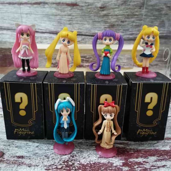 

female warrior trend blind box cartoon doll model cake decoration girl heart-made toy