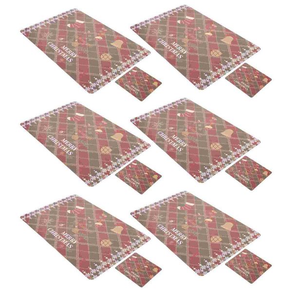 

mats & pads 12pcs christmas elements placemats household dinner table decors