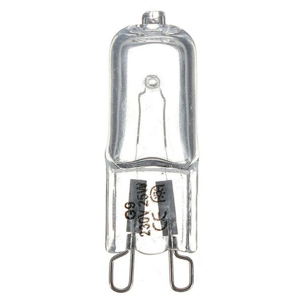 

bulbs 10pcs/lot g9 25w portable warm white halogen bulb light lamp 3000-3500k globe 230v clear
