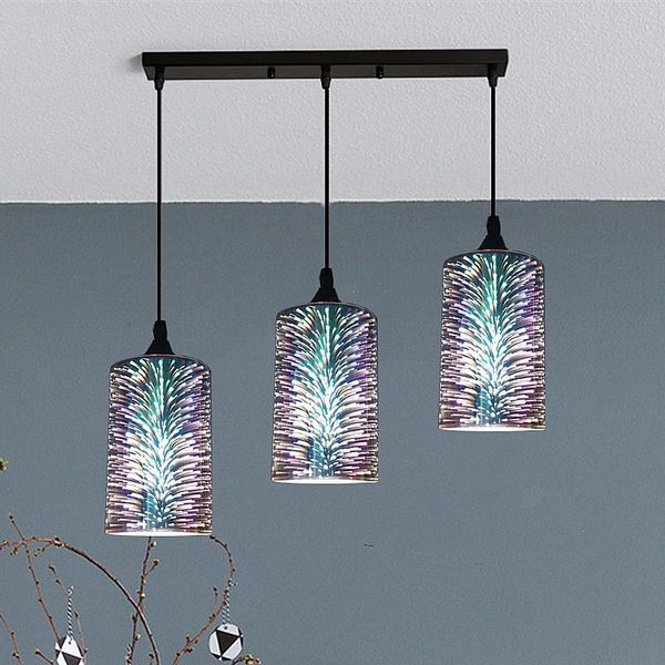 

chandeliers nordic 3d led colorful glass lamp living room dinning kitchen bedroom novelty home decor light fixture e27