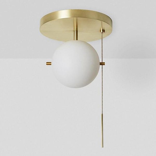 

ceiling lights light luxury modern minimalist glass ball brass lamp