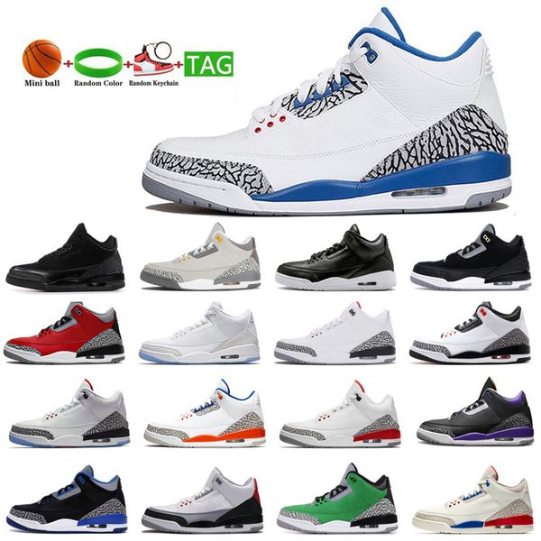 

3 men basketball shoes jumpman 3s korea seoul racer blue midnight navy true unc cool grey trainers sneakers walking jogging