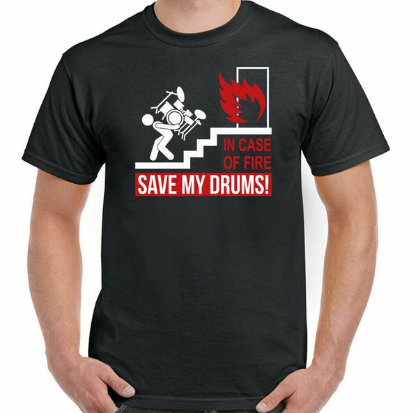 

battery t-shirt in case emergency save my rims men funny drummer kit, White;black
