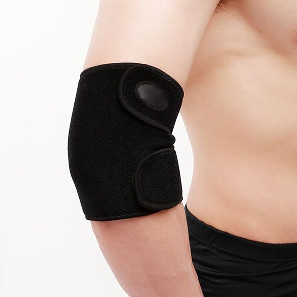 

elbow & knee pads 1 pc left/ right support brace relief pain pad adjustable elastic strong sports protector winding tape b2cshop, Black;gray