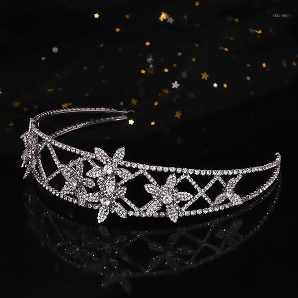 

bridal wedding tiaras decor handband with rhinestone and flower elegant fashion beautiful crownsaccessory for bridesmaids hair clips & barre, Golden;silver