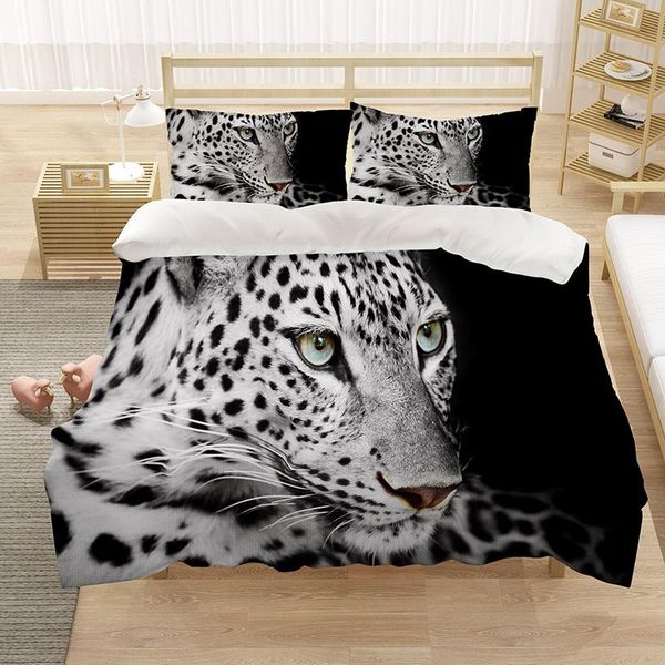 

bedding sets animal cheetah tiger kids 3d luxury set duvet cover quilt home textiles king  double full single size dropship