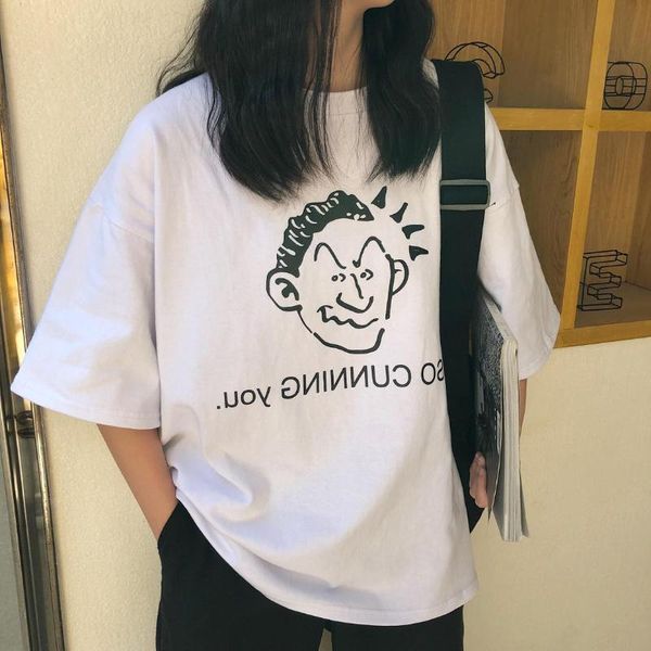 

women's t-shirt women fashion cotton printing short sleeves summer design, White