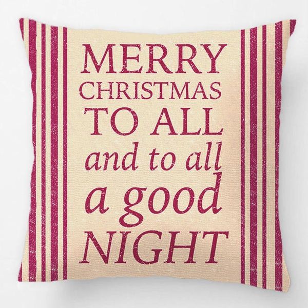 

night before christmas grain sack inspired throw pillow case decorative cushion cover pillowcase customize gift for sofa seat cushion/decora