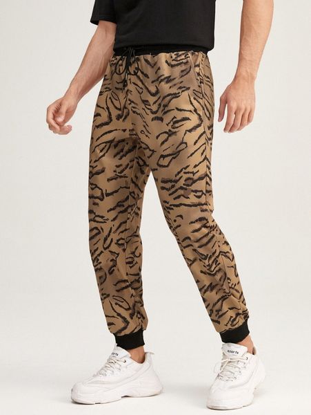 

men graphic drawstring sweatpants w8xa#, Black