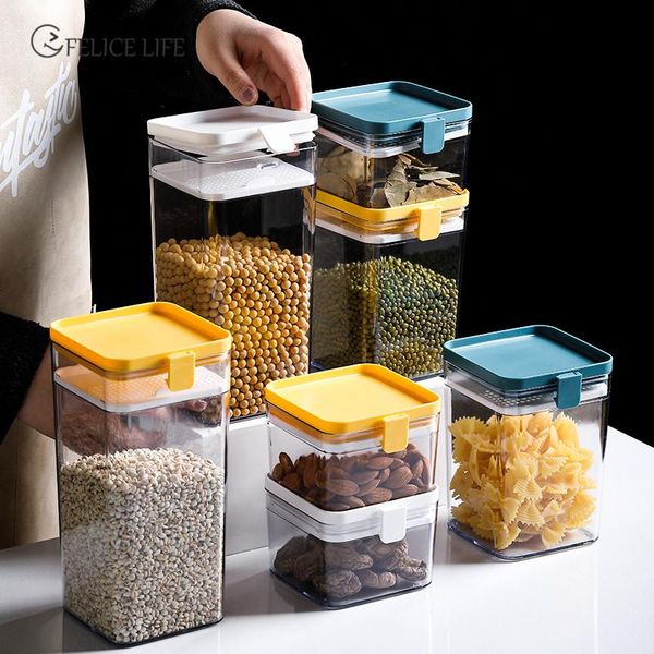 

storage bottles & jars sealed tank moisture-proof food grade jar refrigerator snack dried fruit powder box