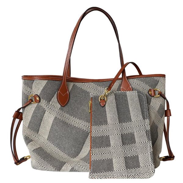 

shoulder bags 2021 summer handbags fashion casual large capacity canvas lattice tote bag shopping commuter for women