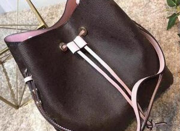 

2021 women's fashion bucket bag genuine leather shoulder bag classic design crossbody neonoe bags lady handbags dust bag