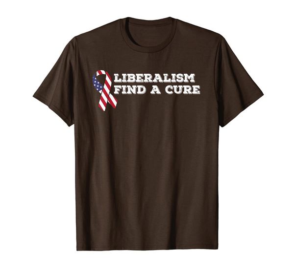 

liberalism find a cure conservative t shirt for republicans, White;black