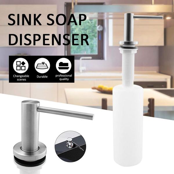 

liquid soap dispenser 300ml stainless steel brushed spot kitchen sink bottle bathroom accessories