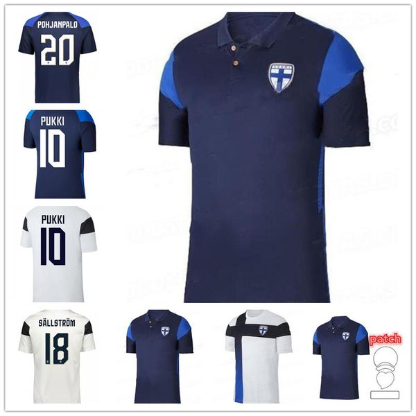 

2021 finland soccer jerseys 21/22 home away pukki skrabb raitala pohjanpalo kamara sallstrom jensen lod maillots national team football shir, Black;yellow