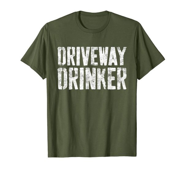

driveway drinker t-shirt drinking gift shirt t-shirt, White;black