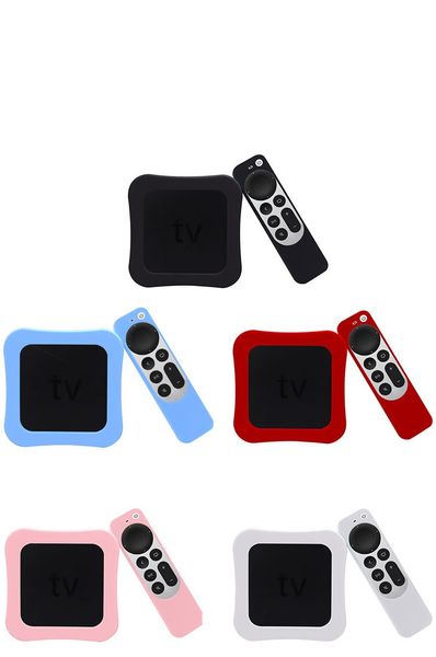 Silicone protetor controle remoto TV-box capa para Apple TV 4K TV6 70Set / lote