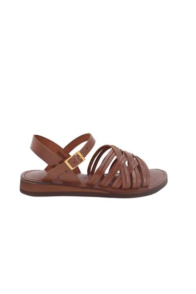 

sandals women tan leather casual 198, Black