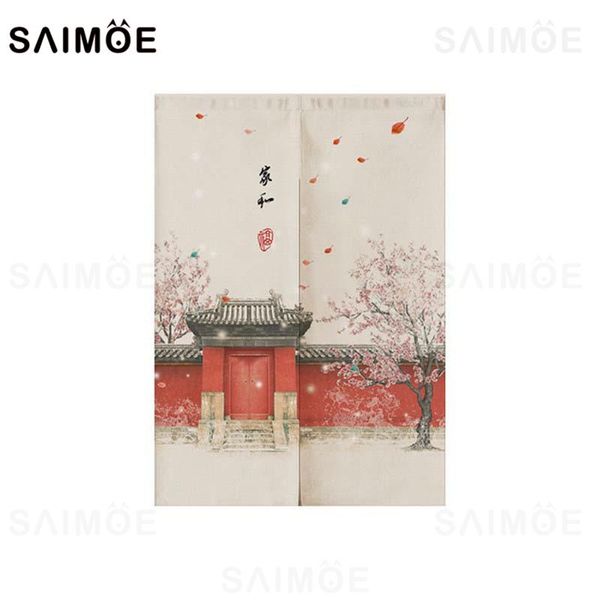 

curtain & drapes japanese chinese retro customizable linen door noren bedroom kitchen curtains home decoration for living room