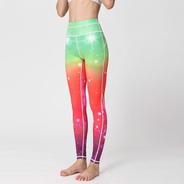 

yoga outfits 2021 star printed pants casual slim leggings sport run gym quick drying trousers fitness high waist hip sexy, White;red
