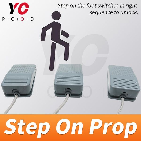

step on prop escape room game the footboard or foot switches in right sequence to unlock chamber supplier fingerprint access control