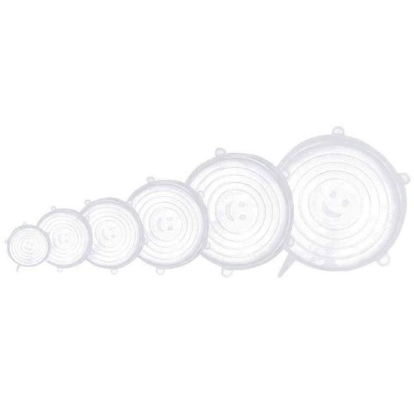 

food savers & storage containers silicone stretch lids,12 pack reusable durable and expandable lids to keep fresh,fit various sizes shapes o
