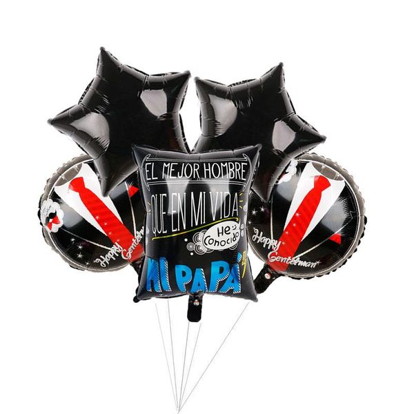 

party decoration 1set18inch spanish happy father's day foil balloon feliz dia papa helium ball trophy gift baloes