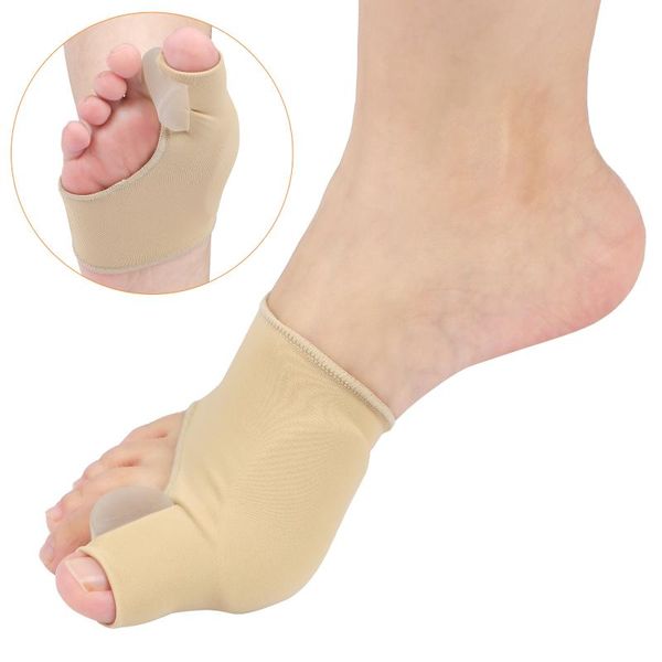 

2pcs pedicure socks big bone orthopedic bunion correction silicone hallux valgus corrector braces toes separator foot care tool ankle suppor, Blue;black